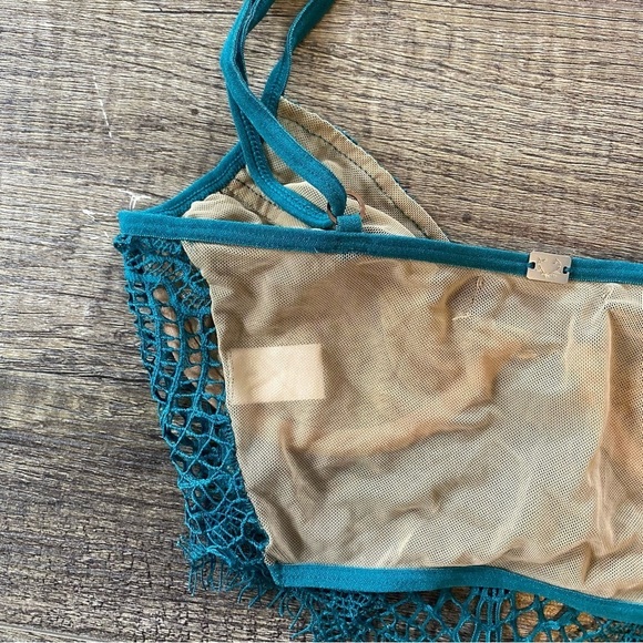 For Love & Lemons Bat Your Lashes Underwire Bra - Jade Size Small - Picture 5 of 16